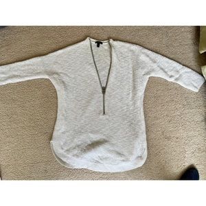 Express Women’s Zip Sweater size small S Express 3/4 Sleeve tunic